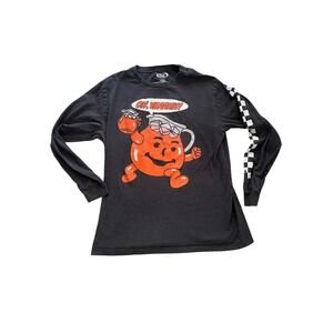 Vintage Kool-Aid‎ Man Oh Yeah! Graphic Long Sleeve T-Shirt Black Kraft Large